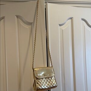 Gold Quilted Shoulder Bag